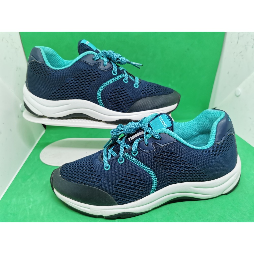 Vionic 335 Emerald 9030 Shoes Women Size 6.5 Navy Teal Comfort Walking Athletic